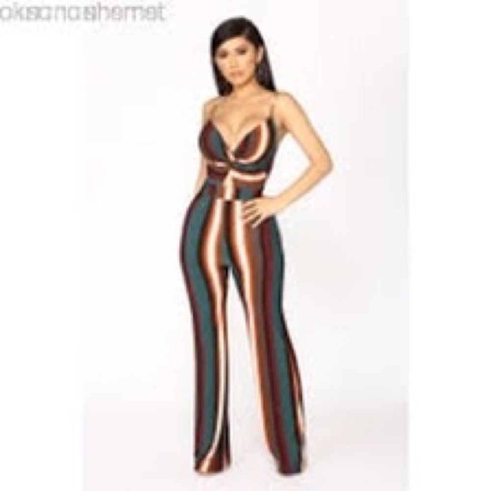 Striped jumpsuit